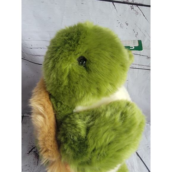 Unipak Plush Turtle Green Brown Stuffed Animal Lovely 11in W/paper Tags - Picture 7 of 8